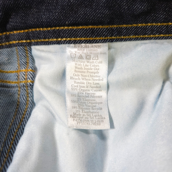 EUC Everlane Way-High Clean Front Organic Cotton Skinny Jeans Sz 26x28.50 Indigo - Picture 11 of 16